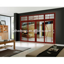 Red peach large sliding aluminum door for living room